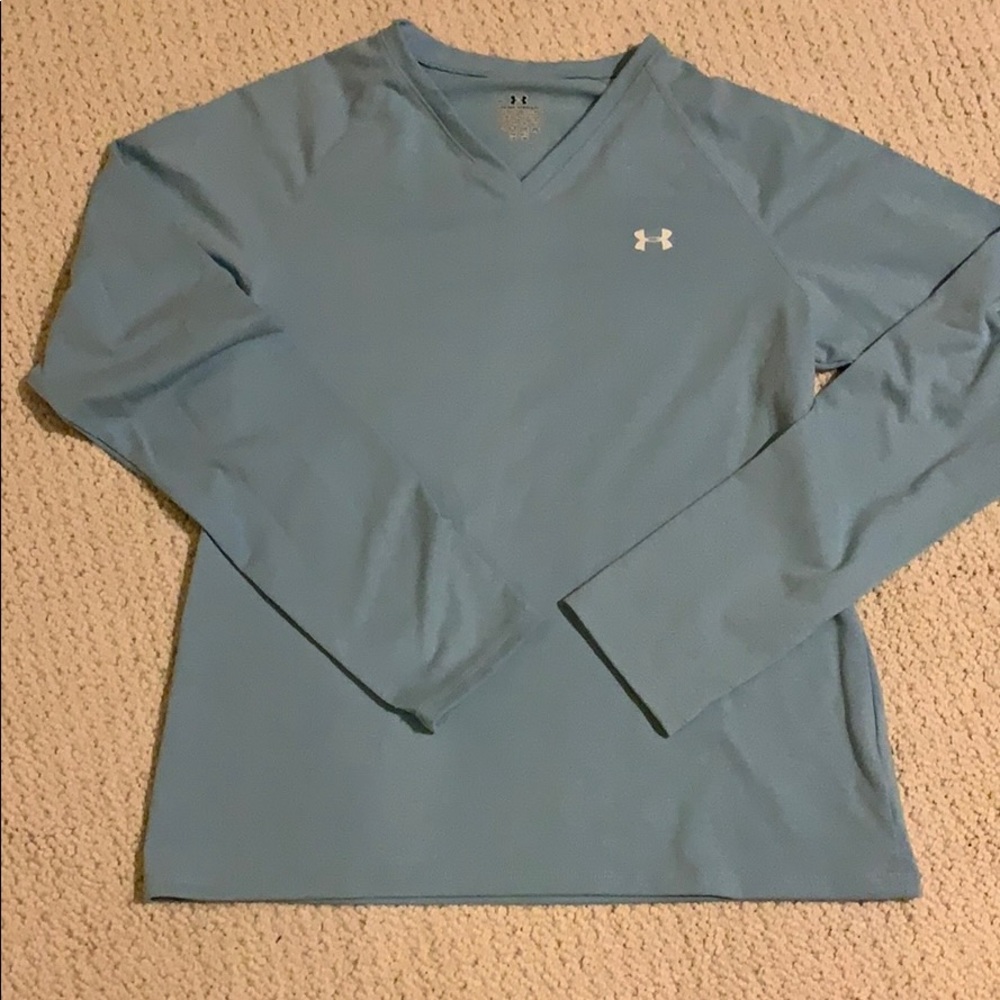 Women’s Light Blue Under Armour Long Sleeve Shirt